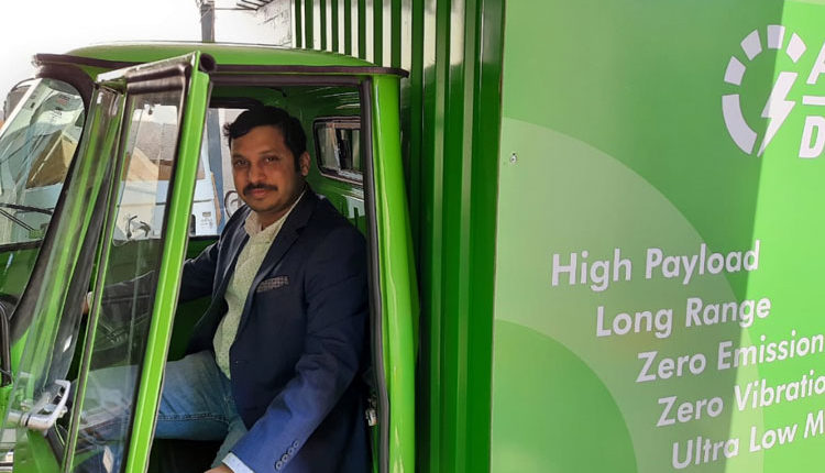 Prasad Sreeram, Founder & CEO, COGOS with their brand new EV fleet