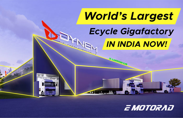 India-based startup DYNEM by EMotorad begins constructing the world’s biggest integrated e-bike factory in Maharashtra.